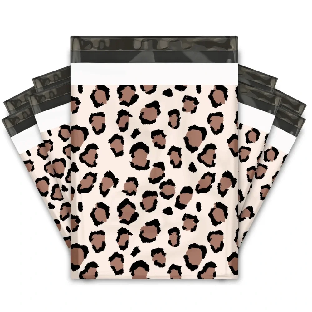 50 10X13 Poly Mailers Leopard Spots Print Shipping Envelopes Bags PRICE IS FIRM